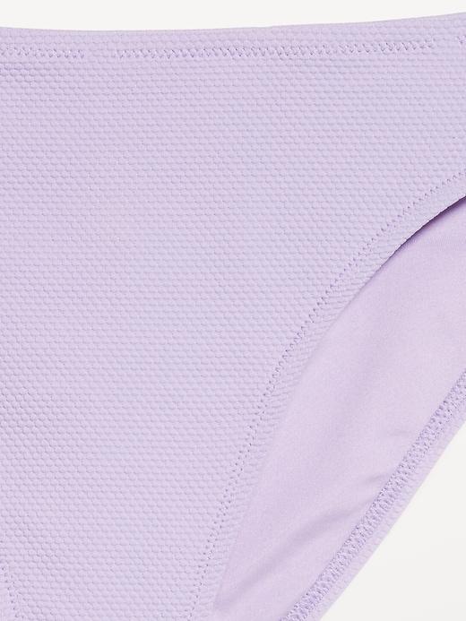 L'image numéro 9 présente Bas de bikini texturé à taille mi-basse
