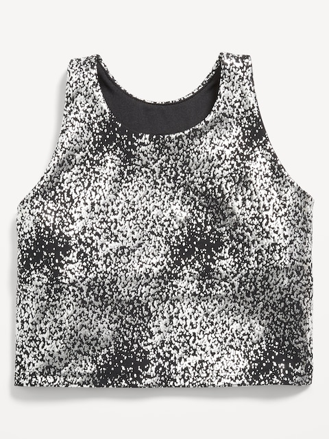 PowerSoft Longline Sports Bra for Girls - Black