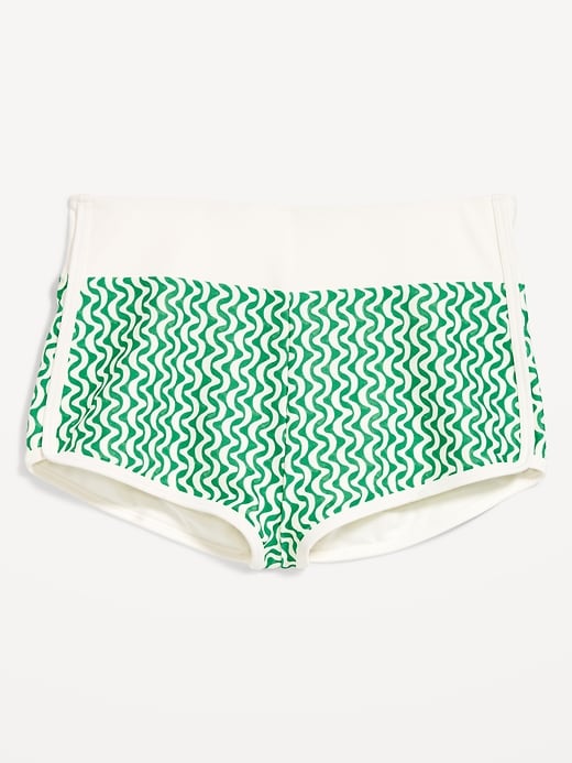 Image number 4 showing, High-Waisted Matte Swim Shorts