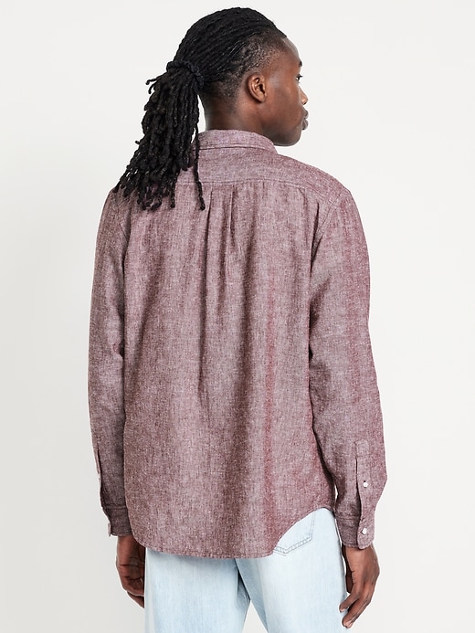 Image number 2 showing, Classic Fit Linen-Blend Shirt