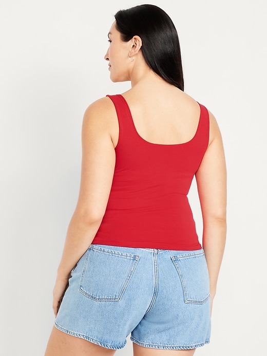 Image number 5 showing, Double-Layer Scoop-Neck Tank Top