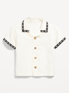 Printed Sleeveless Henley One-Piece for Baby