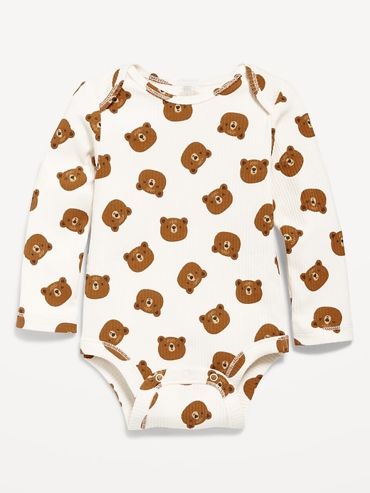 View large product image 1 of 3. Printed Long-Sleeve Bodysuit for Baby