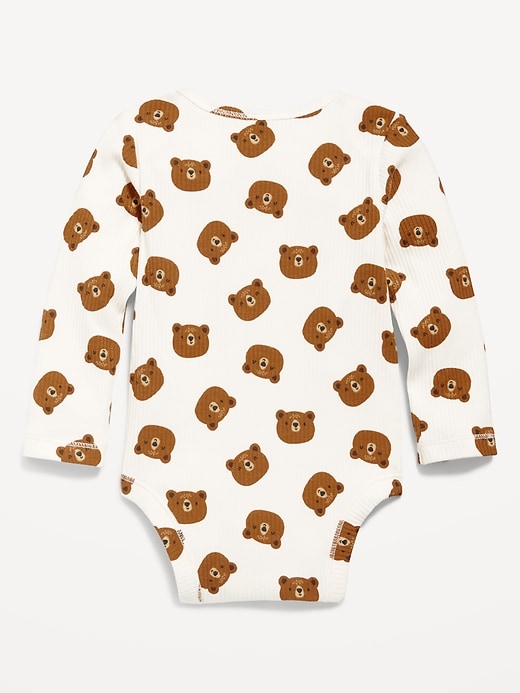 View large product image 2 of 3. Printed Long-Sleeve Bodysuit for Baby