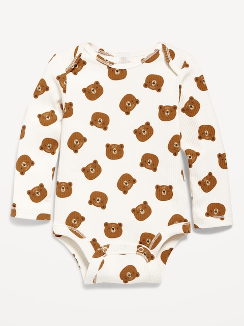 Printed Long-Sleeve Bodysuit for Baby