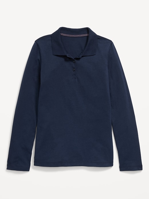 View large product image 1 of 1. School Uniform Jersey-Knit Polo Shirt for Girls