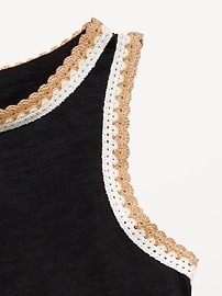 View large product image 3 of 3. Sleeveless Crochet-Trim Top for Girls