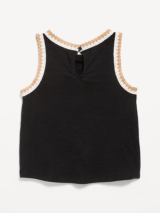 View large product image 2 of 3. Sleeveless Crochet-Trim Top for Girls
