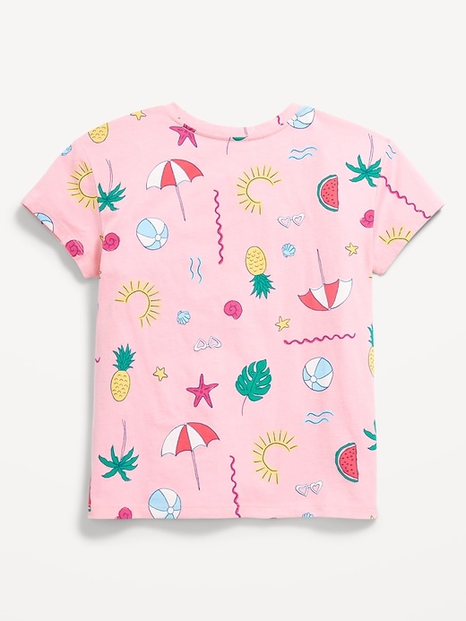 View large product image 2 of 2. Printed Softest Short-Sleeve T-Shirt for Girls