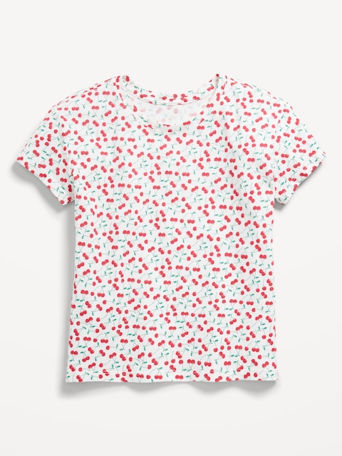 T-shirt ultra-doux à motif à manches courtes pour fille
