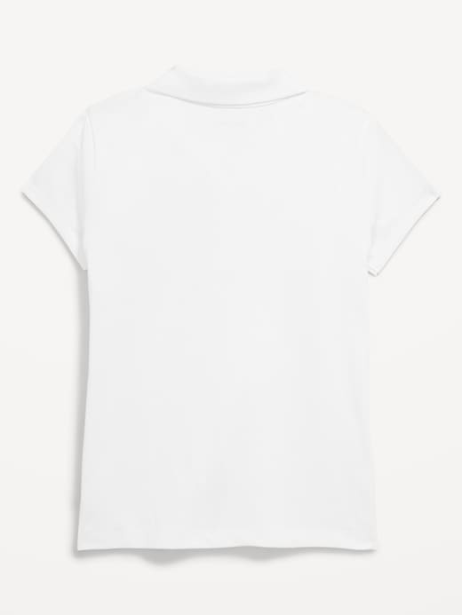 Image number 3 showing, School Uniform Jersey-Knit Polo Shirt for Girls
