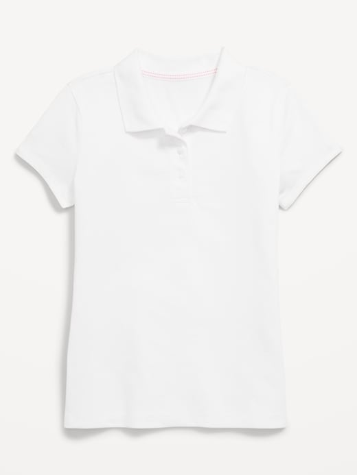 View large product image 2 of 3. School Uniform Jersey-Knit Polo Shirt for Girls
