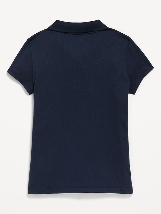Image number 3 showing, School Uniform Jersey-Knit Polo Shirt for Girls
