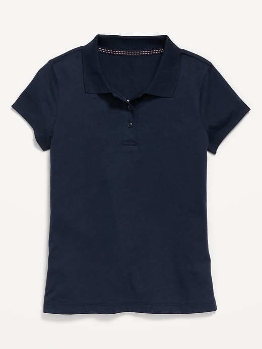 View large product image 2 of 3. School Uniform Jersey-Knit Polo Shirt for Girls