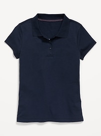 Image number 2 showing, School Uniform Jersey-Knit Polo Shirt for Girls