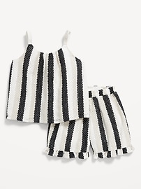 Image number 1 showing, Sleeveless Sweater-Knit Top and Shorts Set for Toddler Girls