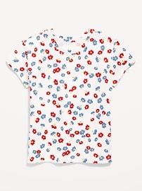 Image number 1 showing, Printed Softest Short-Sleeve T-Shirt for Girls