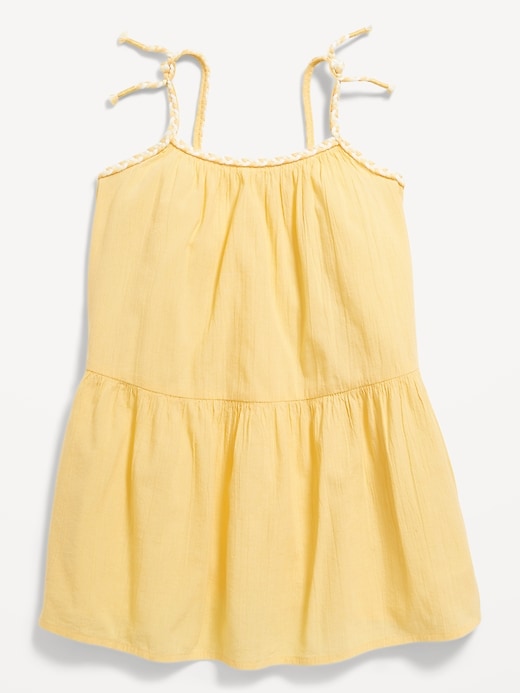 View large product image 1 of 2. Printed Sleeveless Crinkle Crepe Tiered Dress for Toddler Girls