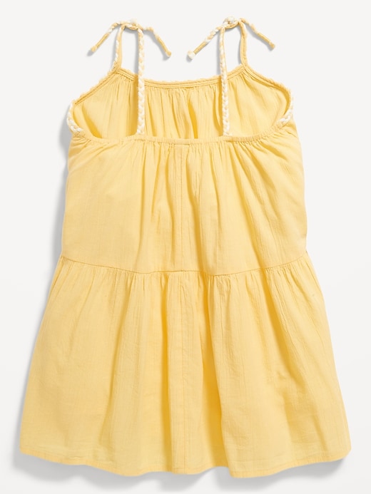 View large product image 2 of 2. Printed Sleeveless Crinkle Crepe Tiered Dress for Toddler Girls