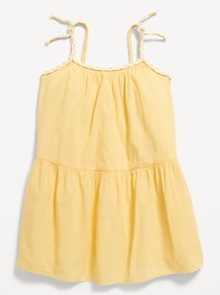 Image number 1 showing, Printed Sleeveless Crinkle Crepe Tiered Dress for Toddler Girls