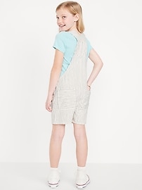 Image number 2 showing, Printed Baggy Jean Shortalls for Girls