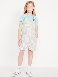 Image number 1 showing, Printed Baggy Jean Shortalls for Girls