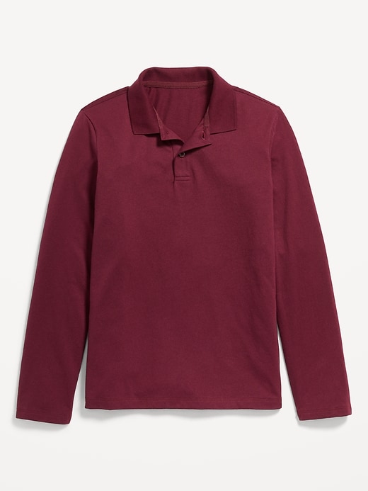 View large product image 1 of 1. School Uniform Long-Sleeve Polo Shirt for Boys