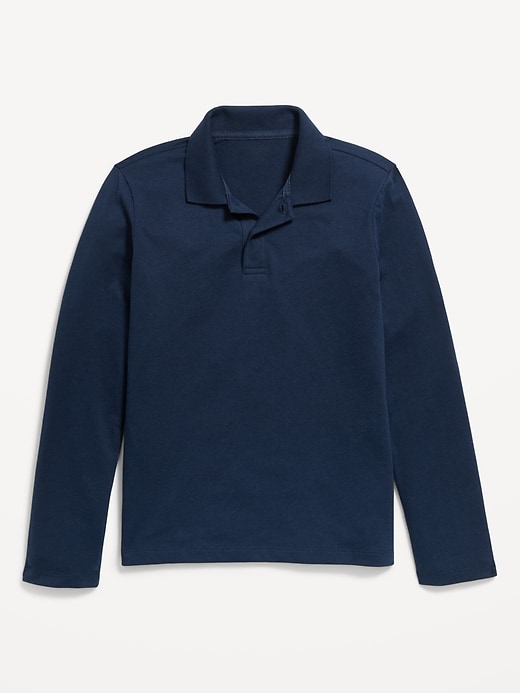 View large product image 1 of 1. School Uniform Long-Sleeve Polo Shirt for Boys
