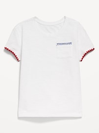 Image number 1 showing, Softest Stitch-Trim Pocket T-Shirt for Girls