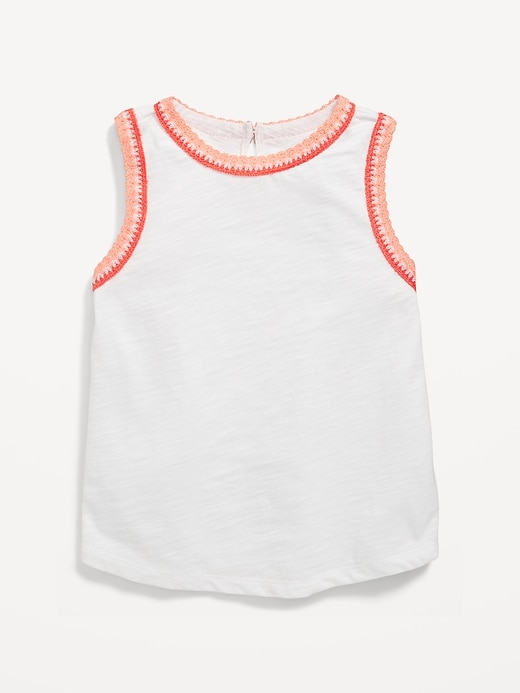 View large product image 2 of 3. Sleeveless Crochet-Trim Top for Girls