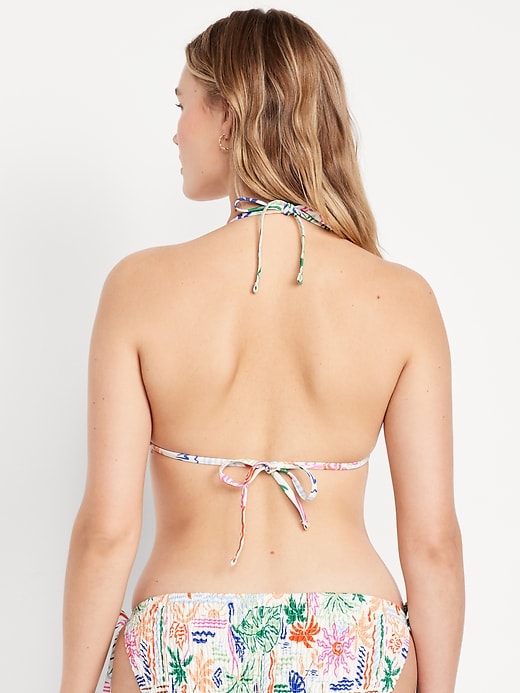 Image number 6 showing, Textured Triangle String Bikini Swim Top