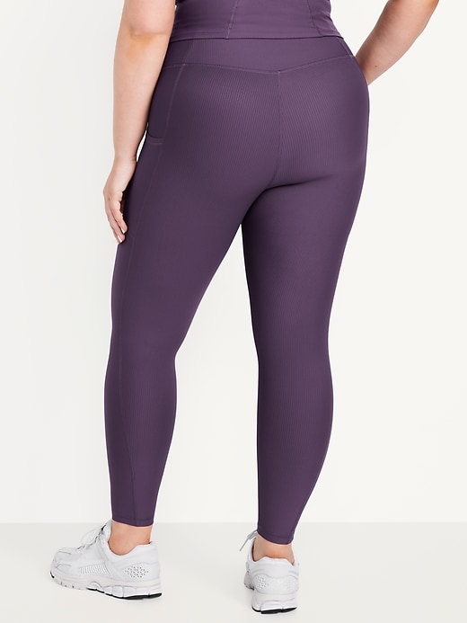 Image number 4 showing, High-Waisted PowerSoft Rib Pocket Leggings