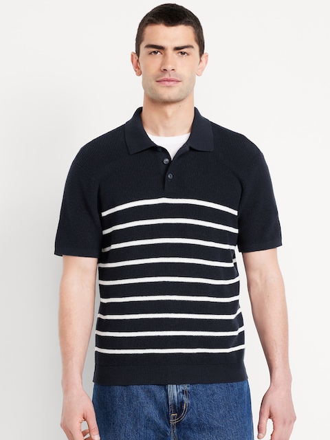Short-Sleeve Sweater-Knit Polo