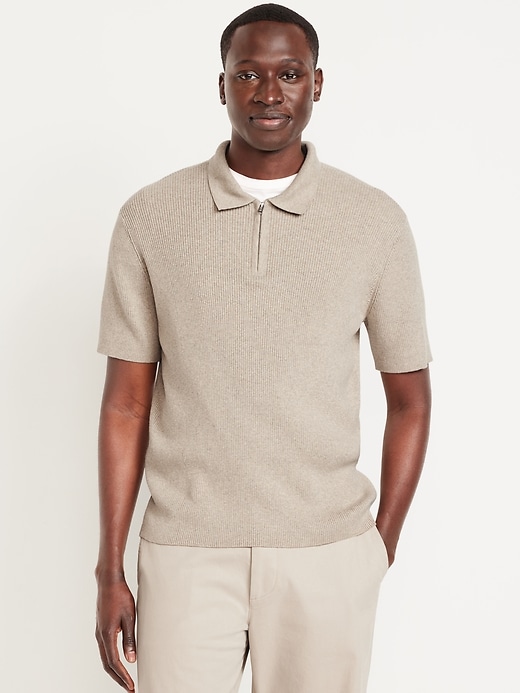 Image number 1 showing, Short-Sleeve Sweater-Knit Polo