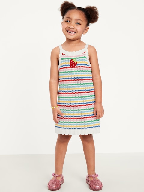 Sleeveless Sweater-Knit Dress for Toddler Girls