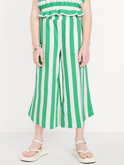 Pantalon froncé à taille haute pour fille