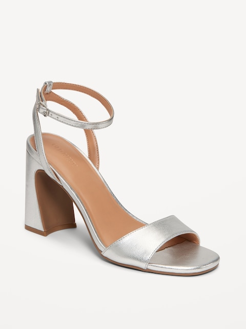 The Occasion by Old Navy Ankle Strap Sandals - Silver