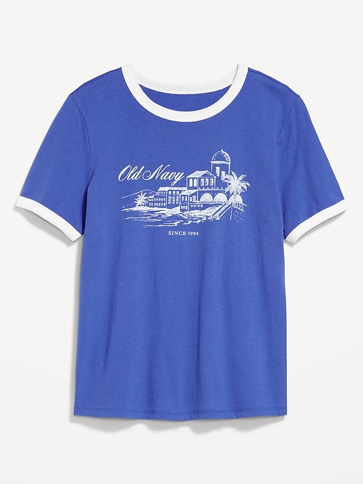 Image number 9 showing, EveryWear Logo-Graphic Ringer T-Shirt