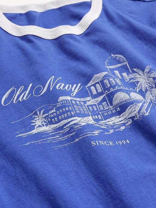 Image number 4 showing, EveryWear Logo-Graphic Ringer T-Shirt