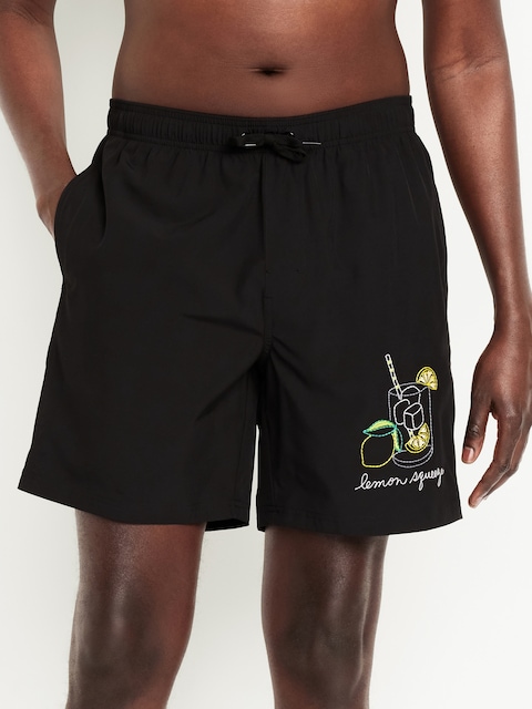 Novelty Swim Trunks -- 7-inch inseam