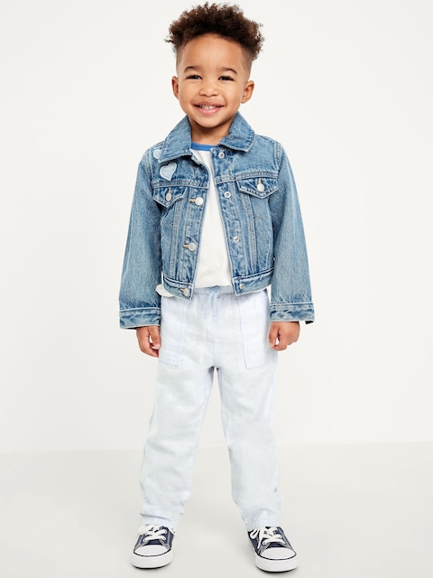 Loose Utility Linen-Blend Pants for Toddler Boys