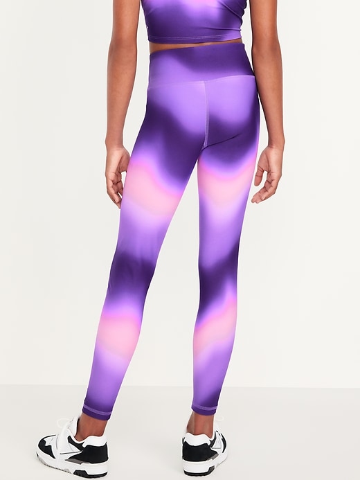 View large product image 2 of 4. High-Waisted PowerSoft 7/8-Length Performance Leggings for Girls