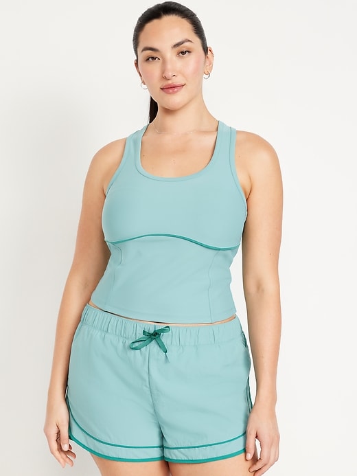 Image number 5 showing, PowerSoft Racerback Cropped Shell Tank