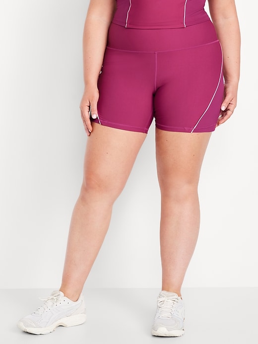 Image number 6 showing, High-Waisted PowerSoft Biker Shorts -- 6-inch inseam