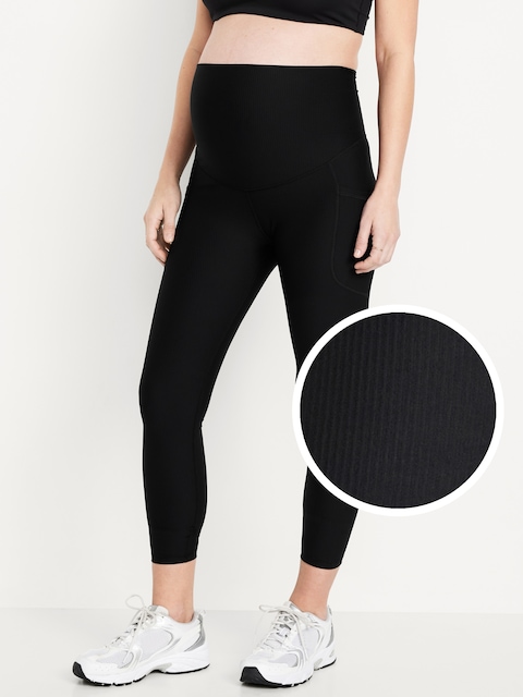Maternity Full Panel PowerSoft 7/8 Rib Leggings