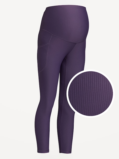 Maternity Full Panel PowerSoft 7/8 Rib Leggings