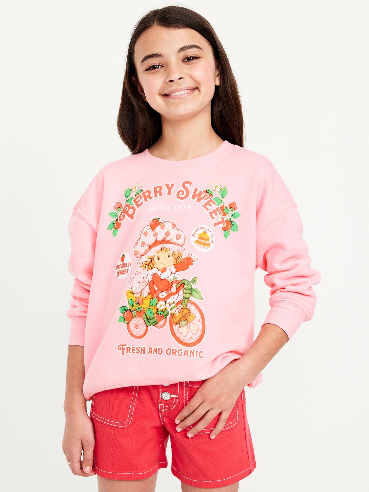 Strawberry Shortcake™ Oversized Graphic Sweatshirt for Girls