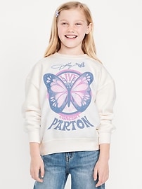 Image number 1 showing, Dolly Parton™ Oversized Graphic Sweatshirt for Girls