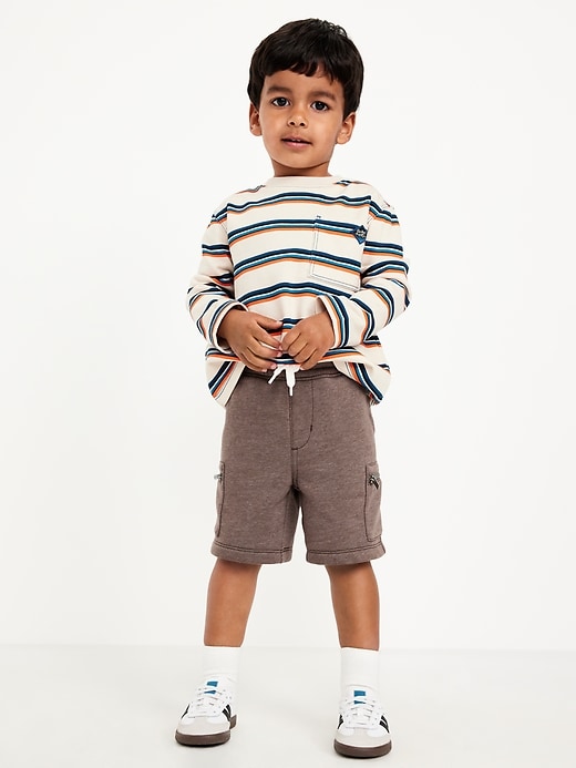 View large product image 1 of 3. Zip Cargo Fleece Shorts for Toddler Boys