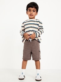 Image number 1 showing, Zip Cargo Fleece Shorts for Toddler Boys